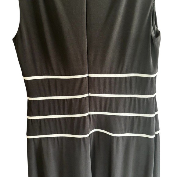 Elegant Black & White Dress Sleeveless A-Line Party Banquet Women's Size 14 - Picture 11 of 15